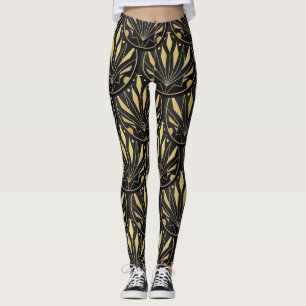 kunst deco golden patroon leggings