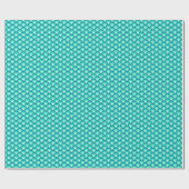 Kunst Deco-golfpatroon - schaduwen van turquoise Cadeaupapier (Vlak)