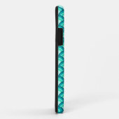 Kunst Deco-golfpatroon - schaduwen van turquoise Case-Mate iPhone Case (Achterkant/rechts)