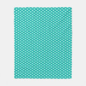 Kunst Deco-golfpatroon - schaduwen van turquoise Fleece Deken (Voorkant)