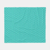 Kunst Deco-golfpatroon - schaduwen van turquoise Fleece Deken (Voorkant (Horizontaal))