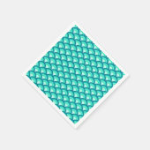 Kunst Deco-golfpatroon - schaduwen van turquoise Servetten (Hoek)