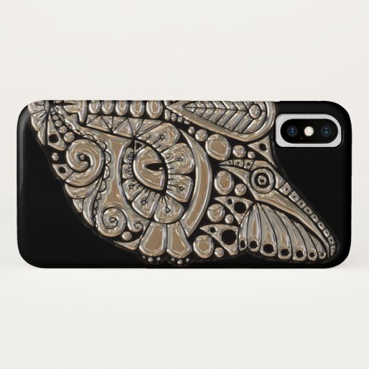 Kunst deco goud zwarte Egyptische kat Case-Mate iPhone Case (Achterkant (horizontaal))