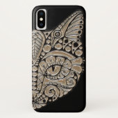 Kunst deco goud zwarte Egyptische kat Case-Mate iPhone Case (Achterkant)