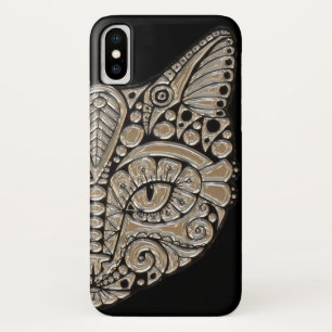 Kunst deco goud zwarte Egyptische kat Case-Mate iPhone Case