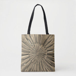 Kunst deco goudbloemschaal tote bag
