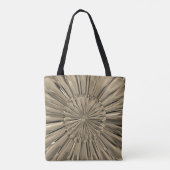 Kunst deco goudbloemschaal tote bag (Achterkant)