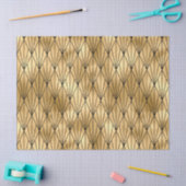 Kunst deco goudzwart betegeld patroon tissuepapier (Craft)