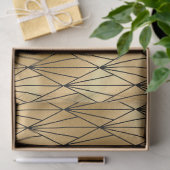 Kunst deco goudzwart betegeld patroon tissuepapier (Geschenk)