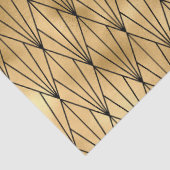 Kunst deco goudzwart betegeld patroon tissuepapier (Detail)