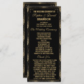 Kunst Deco Great Gatsby Wedding Programme voor het Programmakaart (Voorkant / Achterkant)