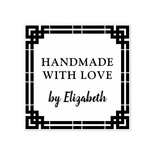 Kunst deco Handgemaakt met liefde Rubberstempel (Afrduk)