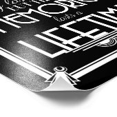 Kunst deco hangover party sign bruiloft, marine foto afdruk (Hoek)