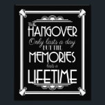 Kunst deco hangover party sign bruiloft, marine foto afdruk<br><div class="desc">trouwbord</div>
