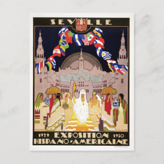kunst deco Hispano-Amerikaanse expo Sevilla Briefkaart