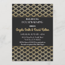 Kunst Deco Housewarming Invite Gatsby Party uit 19