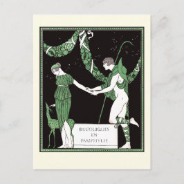 Kunst Deco Illustratie Barbier Bucoliques Pamphyli Briefkaart
