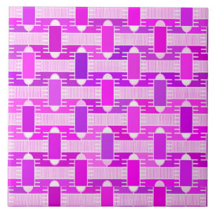 Kunst Deco industriële chemie, violet, orchidee, l Tegeltje