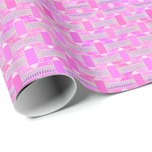 Kunst Deco industriële chic - roze, mauve Cadeaupapier