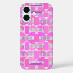 Kunst Deco industriële chic - roze, mauve iPhone 16 Hoesje