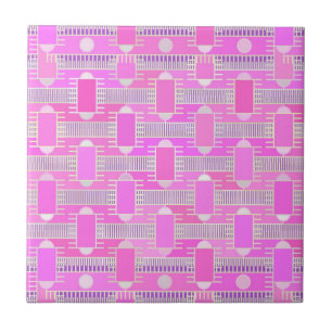 Kunst Deco industriële chic - roze, mauve Tegeltje