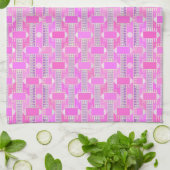 Kunst Deco industriële chic - roze, mauve Theedoek (Gevouwen)