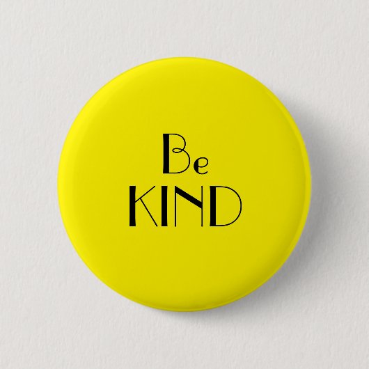 Kunst deco is een soort heldere gele tekst ronde button 5,7 cm (Voorkant)