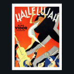 Kunst Deco Jazz Musicians Poster<br><div class="desc">Dit is een digitaal verbeterde afdruk van een oud advertentievlak voor een jazzfilm uit 1929. Het werd geïllustreerd door Al Hirschfeld en kenmerkt jazzmuzikanten en dansers in de Art Deco-stijl.</div>