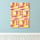  kunst deco Jazz Pochoir Geometric Pattern Canvas Afdruk (Insitu (Houten vloer))