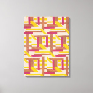  kunst deco Jazz Pochoir Geometric Pattern Canvas Afdruk
