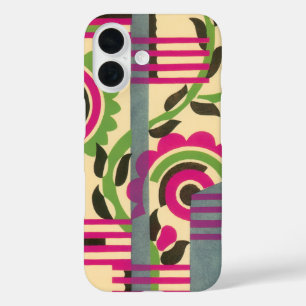 kunst deco Jazz Pochoir Geometric Pattern iPhone 16 Hoesje