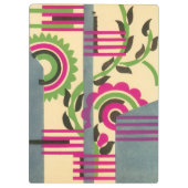 kunst deco Jazz Pochoir Geometric Pattern Klembord (Achterkant)