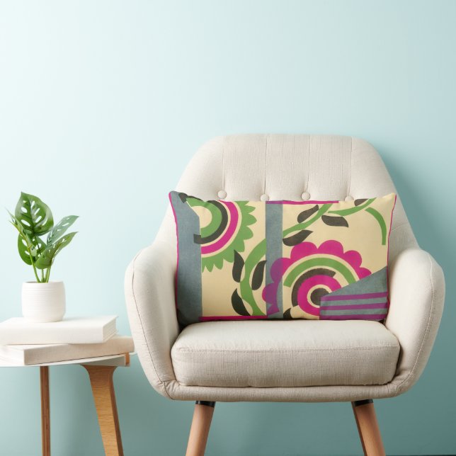  kunst deco Jazz Pochoir Geometric Pattern Kussen (Stoel)