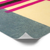 kunst deco Jazz Pochoir Geometric Pattern Poster (Hoek)