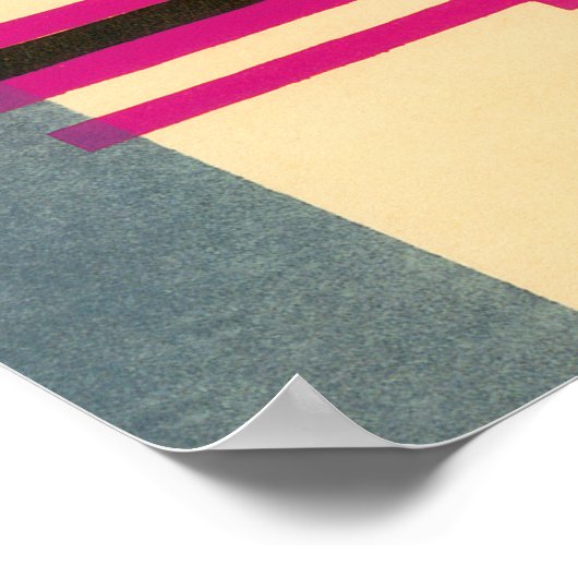 kunst deco Jazz Pochoir Geometric Pattern Poster (Hoek)