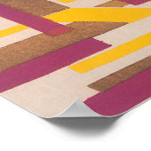 kunst deco Jazz Pochoir Geometric Pattern Poster (Hoek)