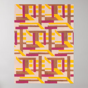  kunst deco Jazz Pochoir Geometric Pattern Poster