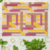  kunst deco Jazz Pochoir Geometric Pattern Theedoek (Gevouwen)