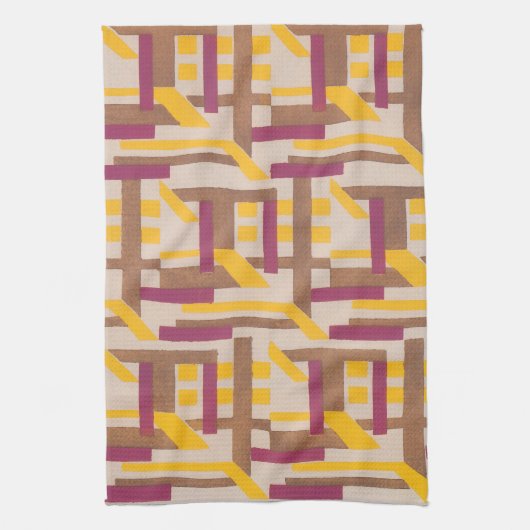  kunst deco Jazz Pochoir Geometric Pattern Theedoek (Verticaal)