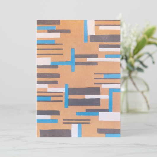 Kunst Deco Jazz Pochoir, Geometrisch Patroon (Staand voorkant)