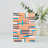 Kunst Deco Jazz Pochoir, Geometrisch Patroon Briefkaart (Staand voorkant)