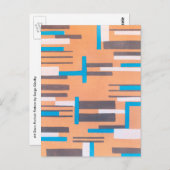  Kunst Deco Jazz Pochoir, Geometrisch Patroon Briefkaart (Voorkant / Achterkant)