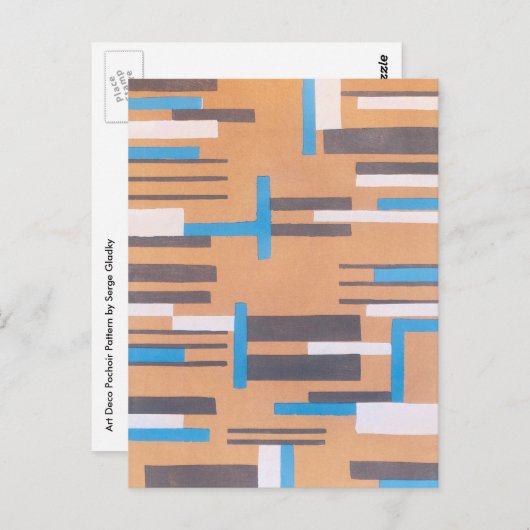  Kunst Deco Jazz Pochoir, Geometrisch Patroon Briefkaart (Voorkant / Achterkant)