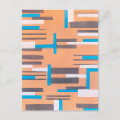  Kunst Deco Jazz Pochoir, Geometrisch Patroon Briefkaart (Voorkant)