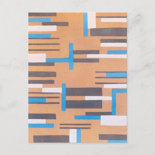  Kunst Deco Jazz Pochoir, Geometrisch Patroon Briefkaart (Voorkant)