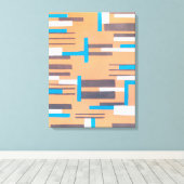  Kunst Deco Jazz Pochoir, Geometrisch Patroon Canvas Afdruk (Insitu (Houten vloer))