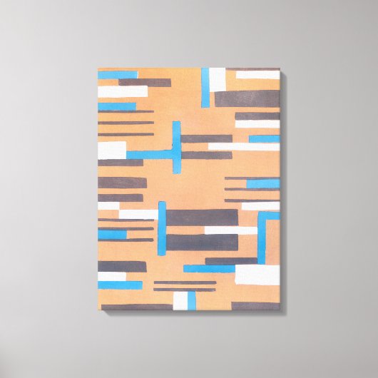  Kunst Deco Jazz Pochoir, Geometrisch Patroon Canvas Afdruk (Voorkant)