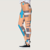  Kunst Deco Jazz Pochoir, Geometrisch Patroon Leggings (Links)
