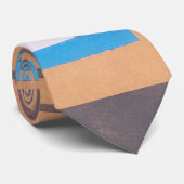 Kunst Deco Jazz Pochoir, Geometrisch Patroon Stropdas (Opgerold)