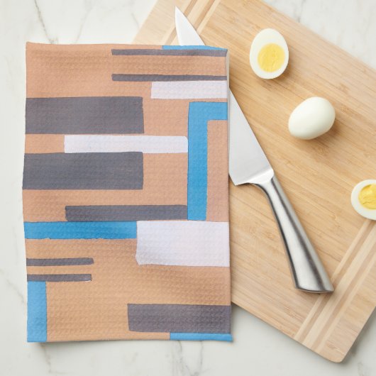 Kunst Deco Jazz Pochoir, Geometrisch Patroon Theedoek (Quarter Fold)